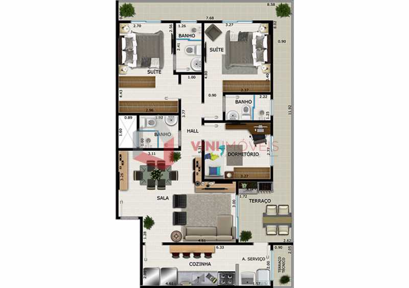 Apartamento em Boqueirão